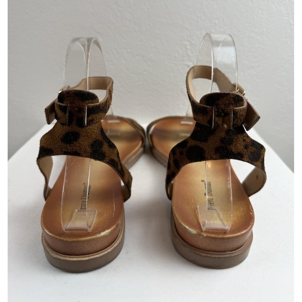 Pierre Dumas Leopard Print Faux Leather Ankle Strap Womens Boho Sandals Size 8 - Picture 5 of 12